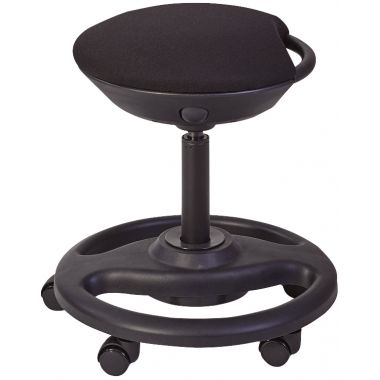 Tabouret assis debout mobile Rolly noir