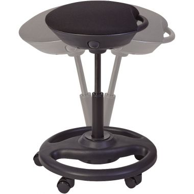 Tabouret assis debout mobile Rolly noir