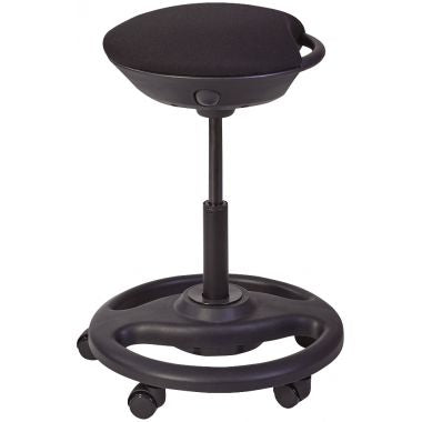 Tabouret assis debout mobile Rolly noir