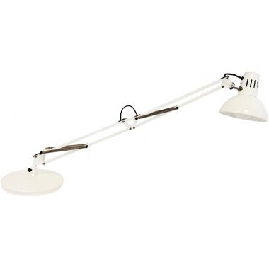 Lampe architecte avec pince de fixation standard blanc