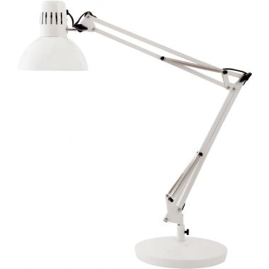 Lampe architecte avec pince de fixation standard blanc