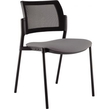 Lot de 2 chaises polyvalentes Kyos noir/gris moyen