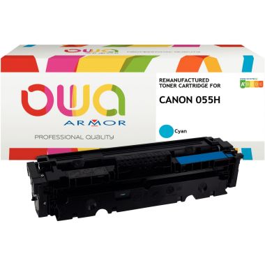 OWA Armor cartouche laser cyan haute capacité compatible Canon 055H