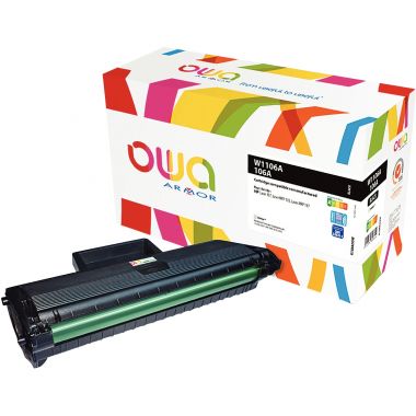 OWA Armor cartouche laser noire jumbo compatible HP 106A (W1106A)