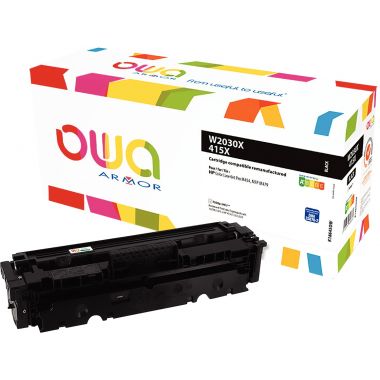 OWA Armor cartouche laser noire haute capacité compatible HP 415X (W2030X)