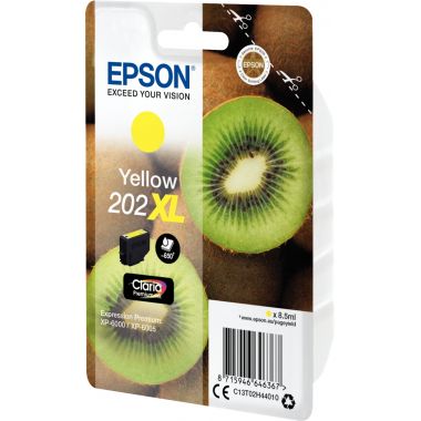 Epson KIWI / 202XL cartouche jet d'encre jaune haute capacité authentique (T02H440)