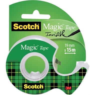 Rouleau adhésif Scotch Magic 19mmx15m et dévidoir