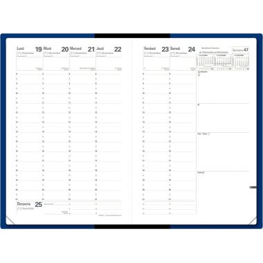 Agenda semainier Club 16x24cm navy