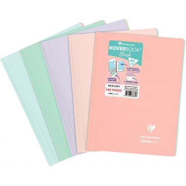 Cahier à reliure intégrale 160 pages KOVERBOOK BLUSH, format A4, ligné