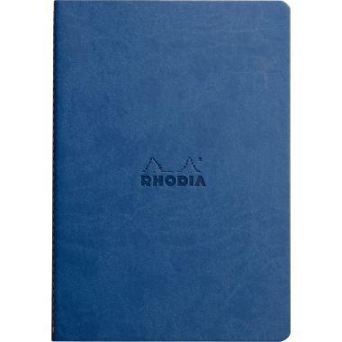 Carnet piqué 64 pages RHODIARAMA format A5, ligné, bleu saphir