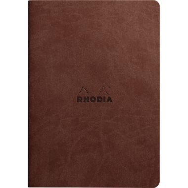 Carnet piqué 64 pages RHODIARAMA format A5, ligné, chocolat