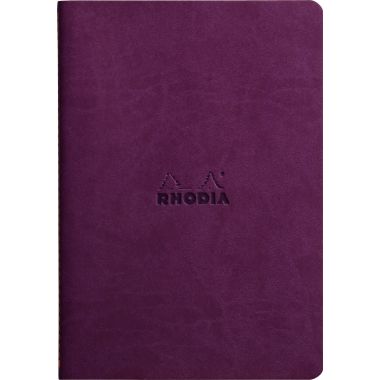 Carnet piqué 64 pages RHODIARAMA format A5, ligné, violet