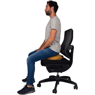 Coussin d'assise ergonomique Ergopad jaune safran