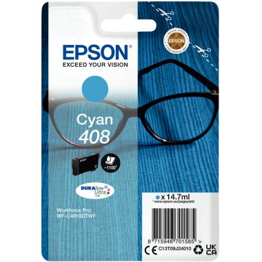 Epson LUNETTES / 408 cartouche jet d'encre cyan authentique (T09J240)