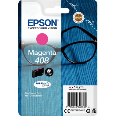 Epson LUNETTES / 408 cartouche jet d'encre magenta authentique (T07U340)