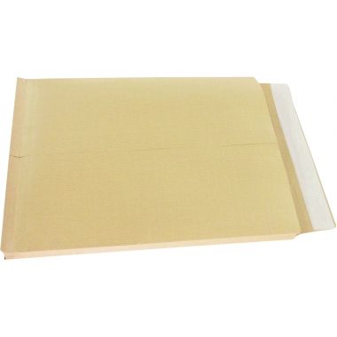 Carton de 125 pochettes kraft armé 280x365mm soufflet 30mm bande siiconée