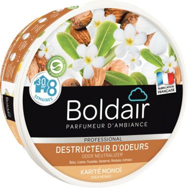 Boite gel destructeur d'odeurs BOLDAIR karité monoï