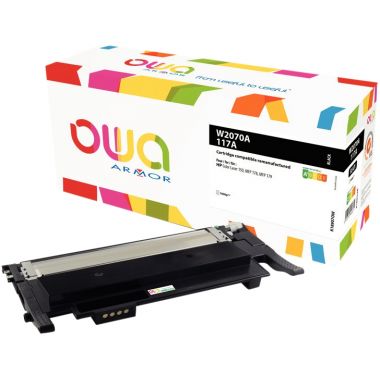 OWA Armor cartouche laser noire compatible HP 117A (W2070A)