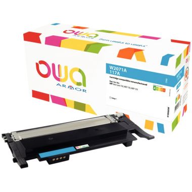 OWA Armor cartouche laser cyan compatible HP 117A (W2071A)