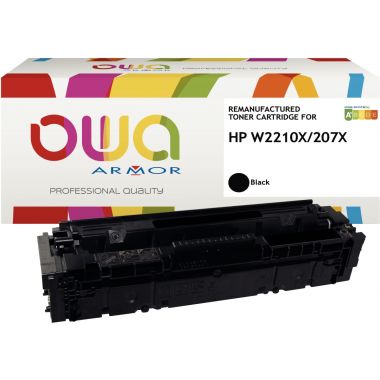 OWA Armor cartouche laser noire Haute capacité compatible HP 207X (W2210X)