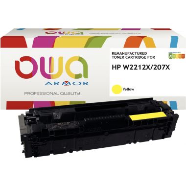 OWA Armor cartouche laser jaune Haute capacité compatible HP 207X (W2212X)