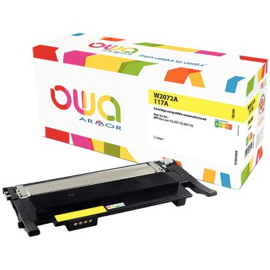 OWA Armor cartouche laser jaune compatible HP 117A (W2072A)