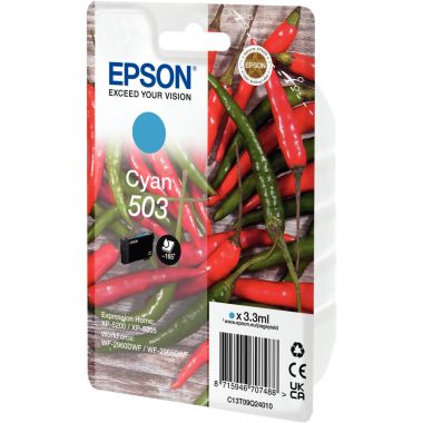 Epson PIMENT / 503 cartouche jet d'encre cyan authentique (T09Q240)