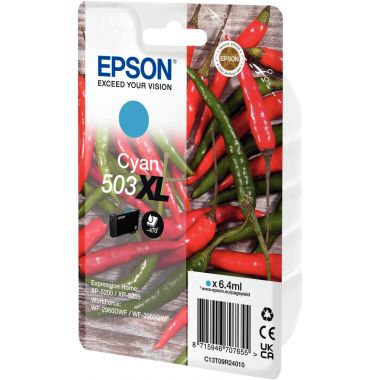 Epson PIMENT / 503XL cartouche jet d'encre cyan haute capacité authentique (T09R240)