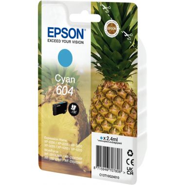 Epson ANANAS / 604 cartouche jet d'encre cyan authentique (T10G240)