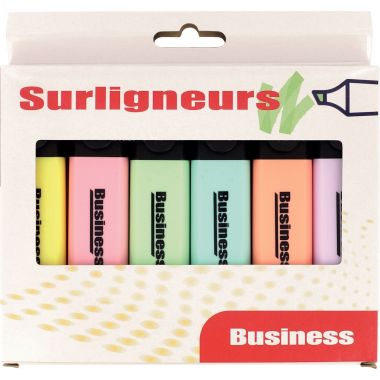 Pochette de 6 surligneurs Boss pastels assortis