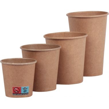 Sac de 50 gobelets en carton kraft 12cl