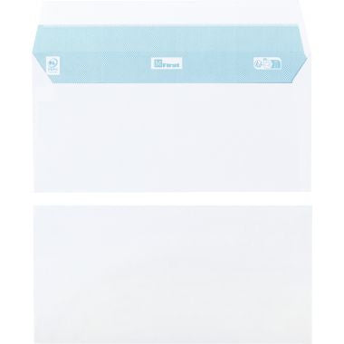 Boite de 500 enveloppes blanches 110x220mm 90g bande siliconée