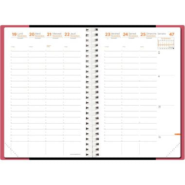 Quo Vadis® - Agenda semainier Time&Life 16x24cm rose irisé - 615031Q