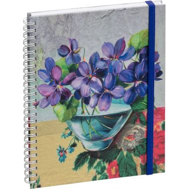 Agenda semainier Sophie 15x21cm violettes