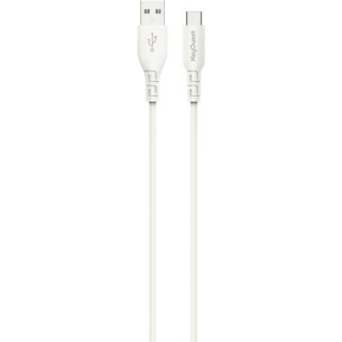 Cordon USB type A vers type C 1,2m blanc