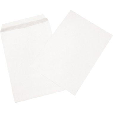 Boite de 250 pochettes blanches 229x324mm 90g bande siliconée