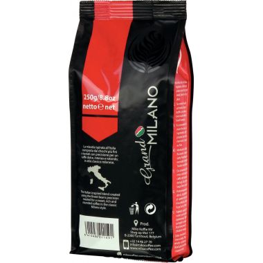 Paquet de 250g café grain GRAND MILANO