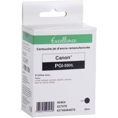 Excellence cartouche jet d'encre noire haute capacité compatible Canon 550XL (PGI550BK XL)