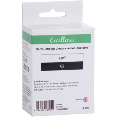 Excellence cartouche jet d'encre couleurs  compatible HP 62 (C2P06AE)