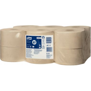 Lot de 12 rouleaux papier hygiénique JUMBO T2 2 plis naturel