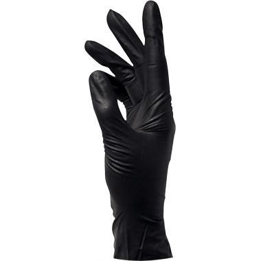 Boite de 100 gants en nitrile non poudré noir taille M