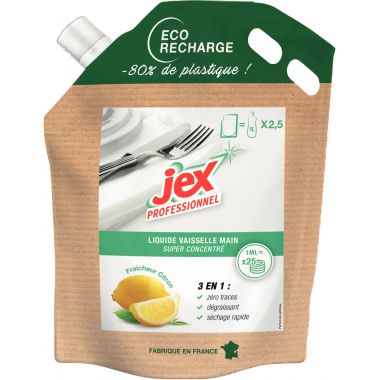 Eco-recharge 2,5L liquide vaisselle JEX PROFESSIONNEL citron