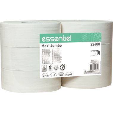 Lot de 6 rouleaux papier hygiénique JUMBO 250m