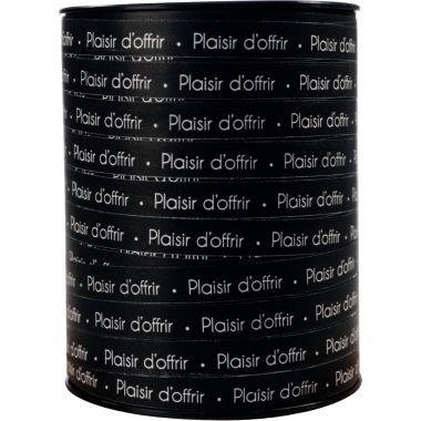 Bobine de bolduc Plaisir d'offrir 250m x 10mm couleur coloris  Noir et blanc