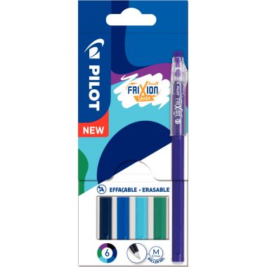 Pilot - Pochette de 6 rollers Frixion ball stick tons froids - 3131910431350