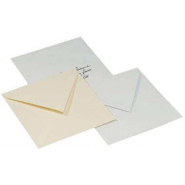 Paquet de 20 enveloppes Pollen 165x165mm 120g ivoire