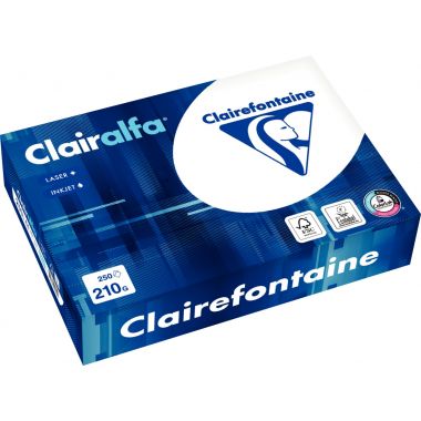 Paquet de 250 feuilles format A4 210g blanc CLAIRALFA