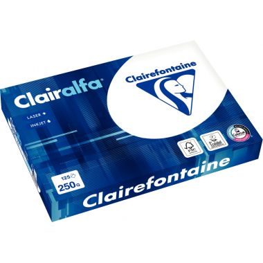 Paquet de 125 feuilles format A4 250g blanc CLAIRALFA