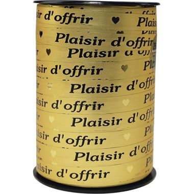 Bobine de bolduc Plaisir d'offrir 250mx10mm couleur or