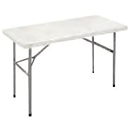 Table pliante en polypropylène L122 cm P61 cm gris